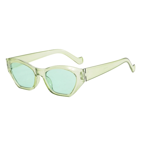Kattenoog Zonnebril Geometrische Onregelmatige PC Frame UV400 Bescherming Retro Trendy Brillen Dames Licht Buitenshuis