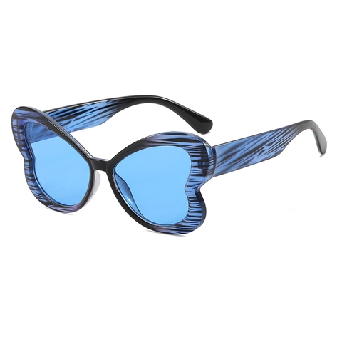Butterfly Oversized Zonnebril Trendy PC UV400 Bescherming Retro Esthetiek Feest Vakantie Zebra Luipaardprint Vrouwen