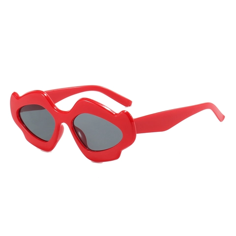 Gafas De Sol Irregulares Con Forma De Labios Montura PC Protección UV400 Wave Trendy Y2K Moda Hombre Mujer