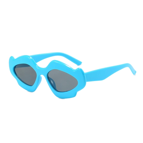 Gafas De Sol Irregulares Con Forma De Labios Montura PC Protección UV400 Wave Trendy Y2K Moda Hombre Mujer