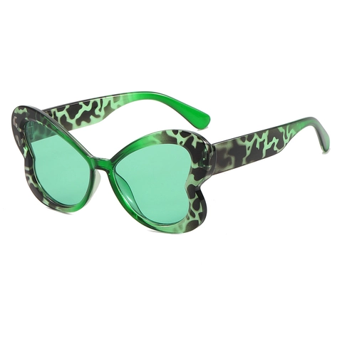 Butterfly Oversized Zonnebril Trendy PC UV400 Bescherming Retro Esthetiek Feest Vakantie Zebra Luipaardprint Vrouwen
