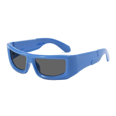 Lunettes De Soleil À Monture Épaisse Style Y2K Protection UV400 Rectangulaire Retro Punk Hip Hop Pour Hommes Et Femmes