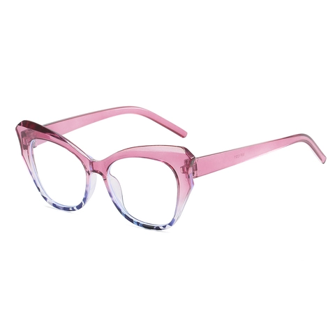 Occhiali Gatto Montatura In PC Anti Luce Blu Lenti Trasparenti Sfumate Retro Moda Per Donne