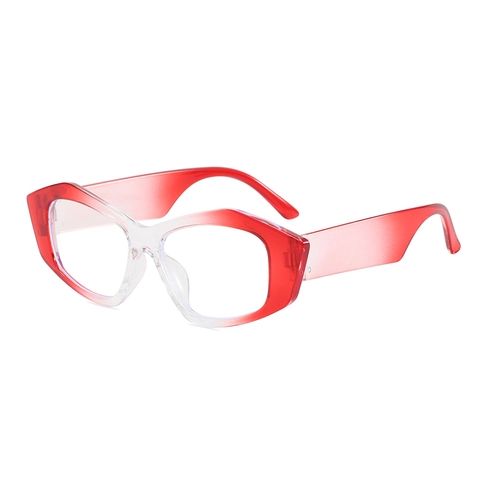 Montura De Gafas De Ojo De Gato Geométricas De Gran Tamaño Mujeres Retro Irregular PC Lente Transparente Moda