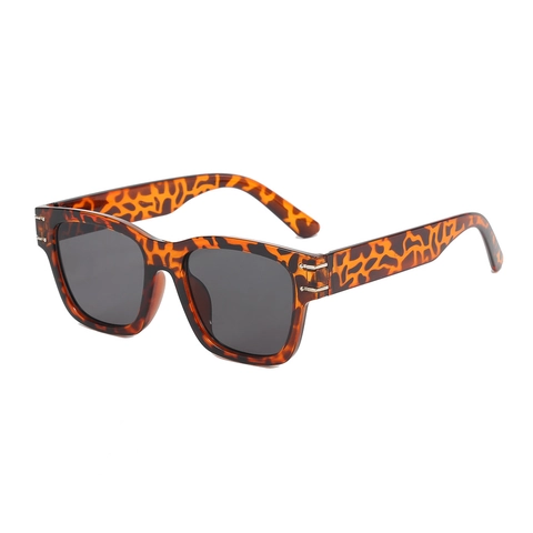 Retro Square Large Frame Sunglasses PC Frame UV400 Protection For Outdoor Street Style Trendy Unisex Eyewear