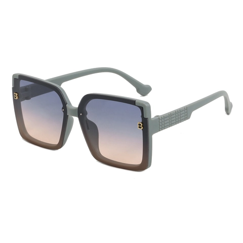Lunettes De Soleil Carrées À Grand Cadre Protection UV400 Style Rétro Vintage Verres Dégradés Décor Métallique Femmes Hommes