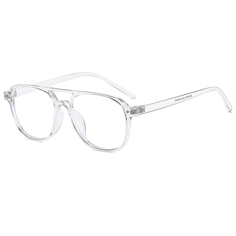 Retro Square Glasses Frame Pilot Design Anti Blue Light Blocking Fashion Clear Lens Eyewear For Men Women