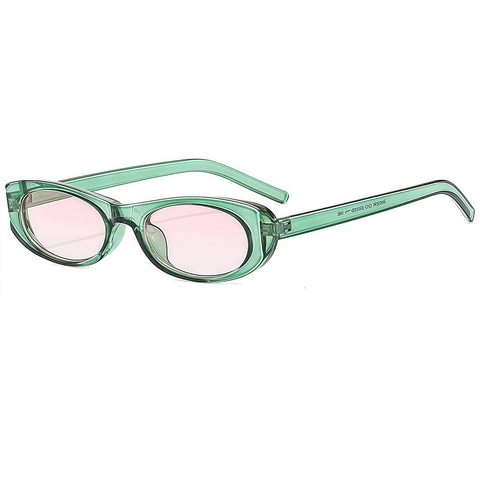 Occhiali Da Sole Retrò Ovali Poligonali Protezione UV400 Montatura Pc Lenti Ac Occhiali Alla Moda Per Uomini Donne