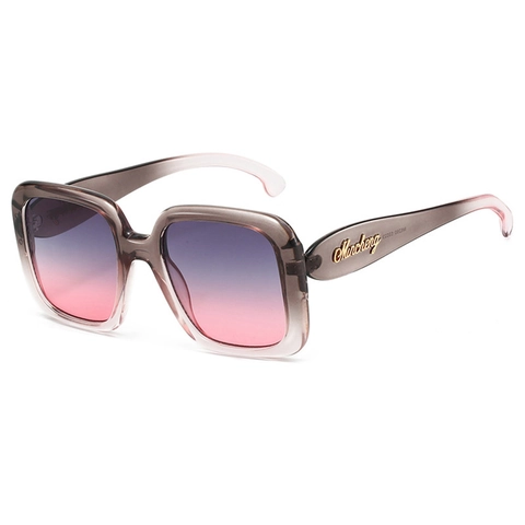 Gafas De Sol Cuadradas Grandes Protección UV400 Montura PC Lentes Degradadas Vintage Para Viajes Conducción Al Aire Libre