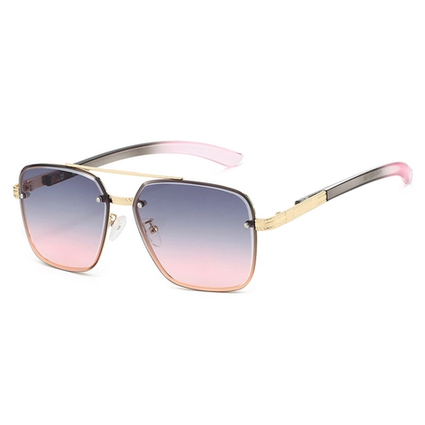 Piloot Zonnebril Vintage Dubbele Brug Metalen Frame UV400 Bescherming Verlooplenzen Retro Stijl Brillen Voor Heren Dames
