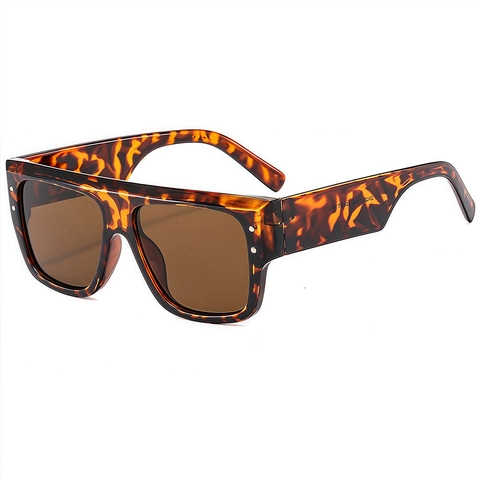 Square Oversized Sunglasses PC Frame UV400 Protection Outdoor Casual Flat Top Retro Fashion For Women Men