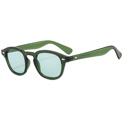 Gafas De Sol Redondas Vintage Para Mujeres Hombres Montura PC Protección UV400 Gafas Retro De Montura Pequeña Con Remaches