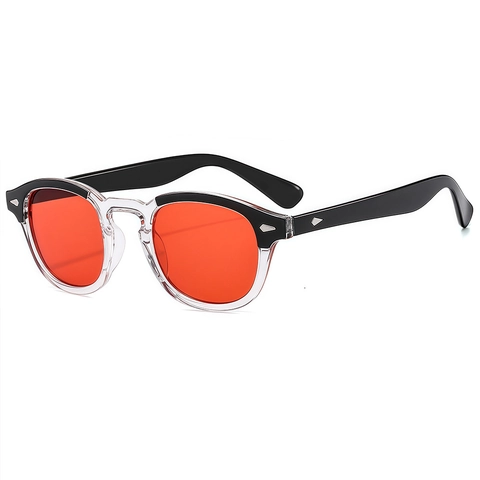 Gafas De Sol Redondas Vintage Para Mujeres Hombres Montura PC Protección UV400 Gafas Retro De Montura Pequeña Con Remaches