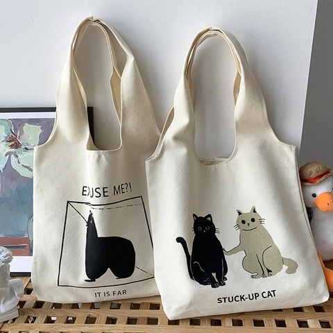 Bolso Tote De Lona De Gran Capacdad Con Estampado De Animales Correa Ancha Bolso De Hombro Casual Para Mujeres