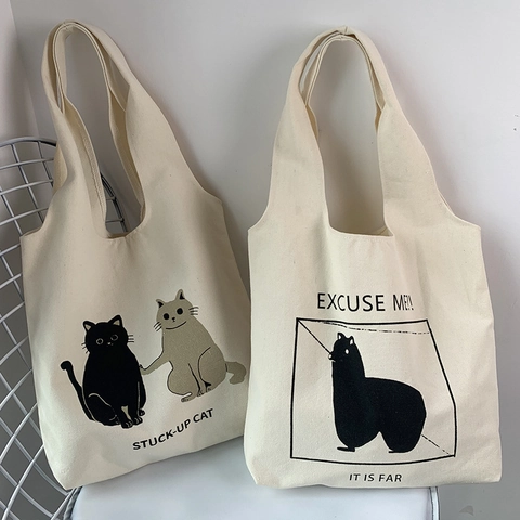 Bolso Tote De Lona De Gran Capacdad Con Estampado De Animales Correa Ancha Bolso De Hombro Casual Para Mujeres