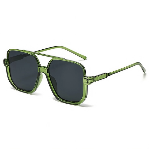 Gafas De Sol Cuadradas Grandes Retro Doble Puente Protección UV400 Marco PC Moda Al Aire Libre Unisex