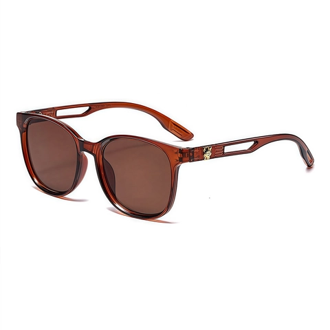 Square Sunglasses UV400 Protection PC Frame Oversized Retro Hollow Temples Metal Decoration For Women Men Outdoor Driving