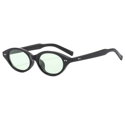 Occhiali Da Sole Ovali Retro Montatura PC Protezione UV400 Vintage Montatura Piccola Moda Per Viaggi All'aperto Unisex
