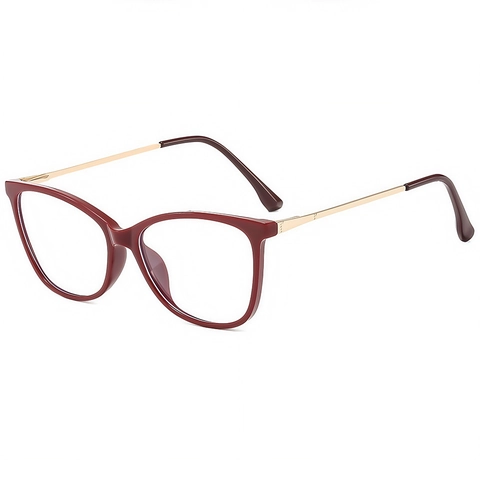 Montura De Gafas Ojo De Gato Retro Clásica Anti Luz Azul PC Metal Moda Sencilla Decorativa Para Mujeres