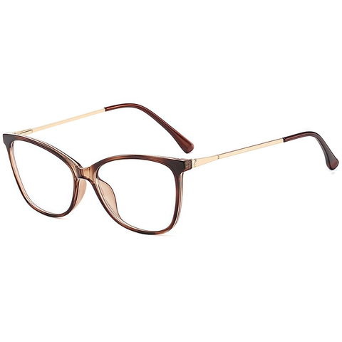 Montura De Gafas Ojo De Gato Retro Clásica Anti Luz Azul PC Metal Moda Sencilla Decorativa Para Mujeres
