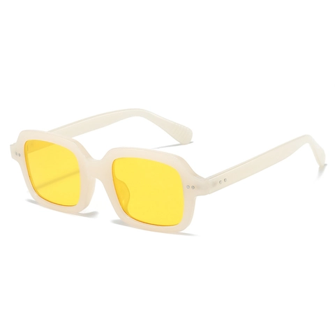 Retro Square Sunglasses PC Frame UV400 Protection Rivet Decor Vintage Style Outdoor Streetwear Eyewear For Men Women