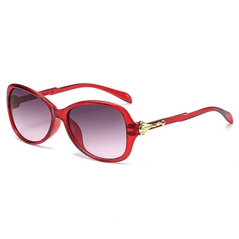 Übergroße Sonnenbrille Für Damen Mode PC Rahmen Verlaufsgläser UV400 Schutz Metalldekoration Vintage Chic Brillen