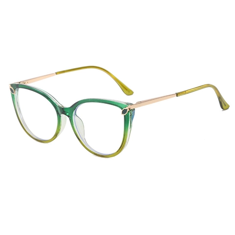 Montature Per Occhiali Cat Eye PC Metallo Anti Luce Blu Retro Moda Donna Occhiali Decorativi Con Lenti Trasparenti