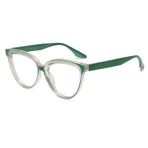 Occhiali Occhio Di Gatto Montatura Plastica PC Anti Luce Blu Lenti Chiare Retro Moda Donne