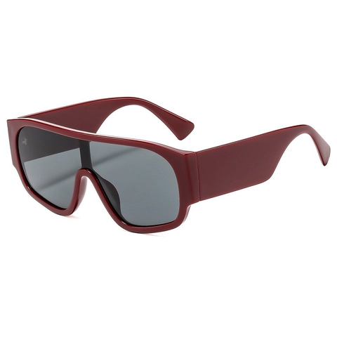 Occhiali Da Sole Shield Oversize Retrò Montatura In PC Integrata Protezione UV400 Moda Tendenza Unisex