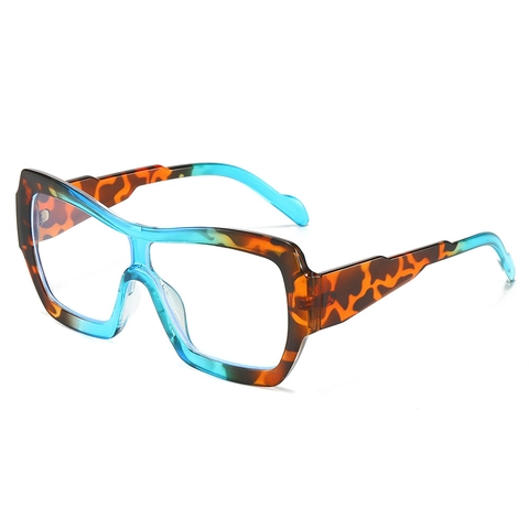 Oversized Women Optical Glasses PC Frame Anti Blue Light Clear Lens Fashion Retro Square Frame Eyewear Accessory