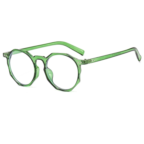 Occhiali Anti Luce Blu Poligonali Montatura PC Geometrici Retro Vintage Uomo Donna