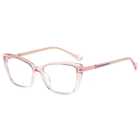 Gafas De Gato Vintage Con Bloqueo De Luz Azul Marco Grande PC Metal Moda Monturas De Gafas Ópticas Para Mujeres Hombres Adultos