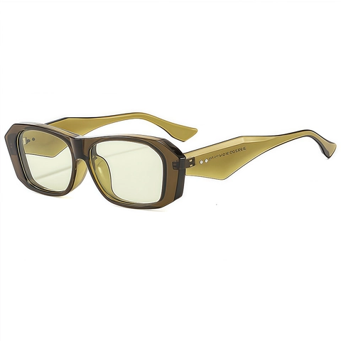 Occhiali Da Sole Quadrati Retro Montura Spessa Protezione UV400 Geometrici Vintage Per Uomini Donne Ins Style