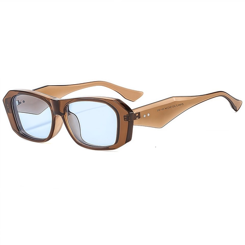 Occhiali Da Sole Quadrati Retro Montura Spessa Protezione UV400 Geometrici Vintage Per Uomini Donne Ins Style