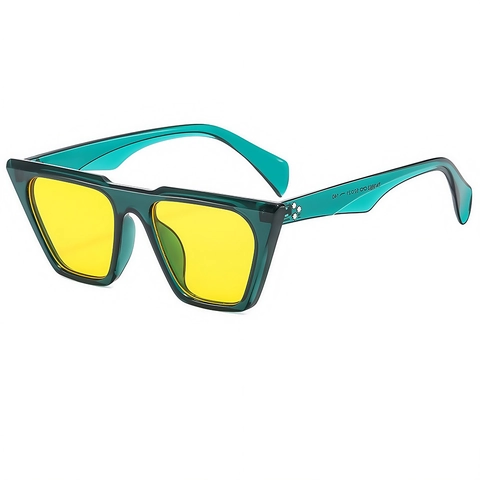 Oversized Polygonal Sunglasses Retro PC Frame AC Lens UV400 Protection Star Rivets Fashion Shades For Men Women
