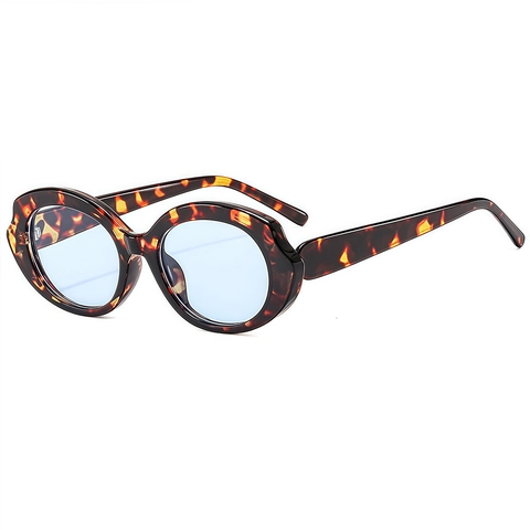 Trendy Ovale Golvende Dikke Frame Zonnebril UV400 Bescherming Retro Onregelmatige PC AC Brillen Voor Outdoor Feest Vrouwen Mannen