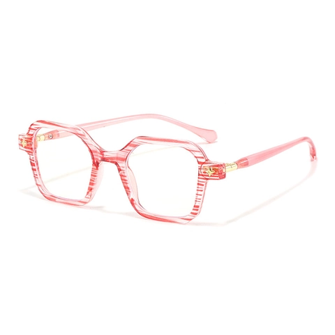 Vintage Geometric Square Eyeglasses PC Frame With Gold Star Metal Decor Clear Lens Fashion Oversized Optical Frames For Women Men