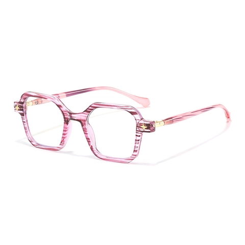 Vintage Geometric Square Eyeglasses PC Frame With Gold Star Metal Decor Clear Lens Fashion Oversized Optical Frames For Women Men
