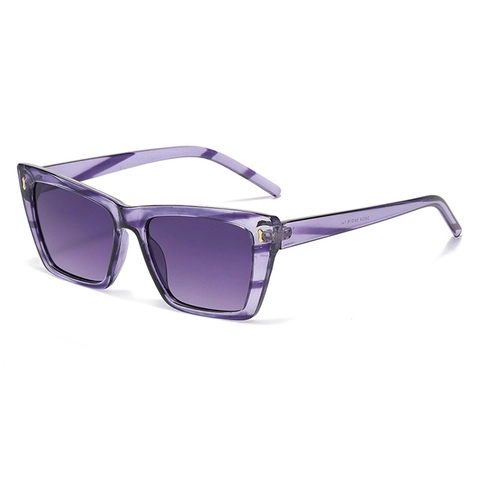 Occhiali Da Sole Occhio Di Gatto Per Donna Vintage Montatura Quadrata Grande PC Protezione UV400 Arredo In Metallo Lenti Sfumate