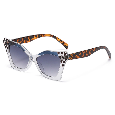 Occhiali Da Sole Montatura Farfalla PC UV400 Protezione Stampa Leopardata Moda Retrò Chic Di Tendenza Per Donna