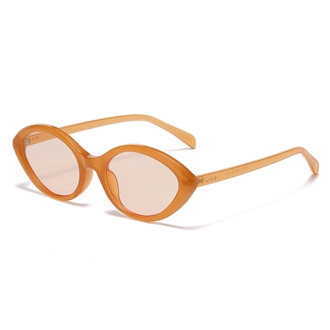 Retro Ovale Kattenoog Zonnebril Vintage Klein Frame PC UV400 Bescherming Trendy Street Style Bril