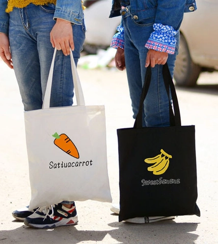 Women's Casual Canvas Tote Bag Large Capacity Fruit Print Zipper Shoulder Bag For Daily Shopping School Eco Friendly Handbag
