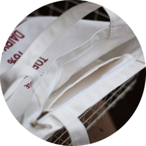 Borsa Tote In Tela Con Stampa Lettere Industriali Vintage Per Donna Borsa A Spalla Di Grande Capacità Con Cerniera