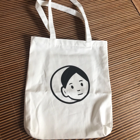 Damen Segeltuch Einkaufstasche Minimalistischer Cartoon Gesicht Druck Große Kapazität Schultertasche Lässig Reißverschluss