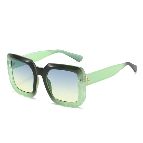 Occhiali Da Sole Rettangolari Retro Grandi Vintage Protezione UV400 Montatura Policarbonato Lenti Sfumate Moda Per Donne Uomini