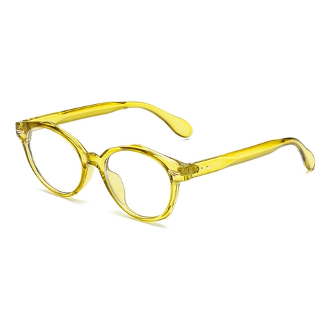 Occhiali Retrò Con Montatura Rotonda Anti Luce Blu Per Donna Occhiali In PC Alla Moda Con Rivetti Metallici