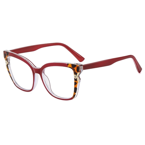 Occhiali Occhio Di Gatto Anti Luce Blu Vintage Montatura PC Moda Lenti Trasparenti Con Decorazione Metallo Strass Donna