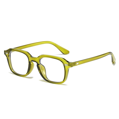 Occhiali Da Vista Quadrati Vintage Anti Luce Blu Montatura PC Moda Retrò Con Decorazione Borchie Argento Per Adulti