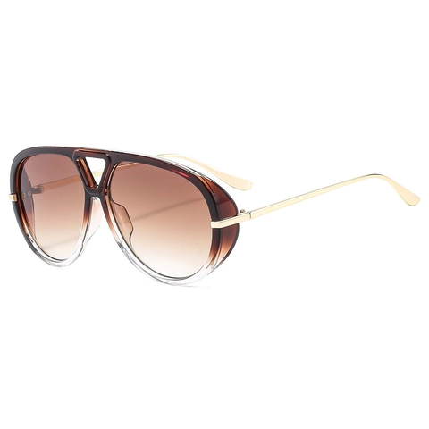 Lunettes De Soleil Aviateur Vintage Retro Grand Cadre Protection UV400 PC Métal Mode Plein Air Unisexe