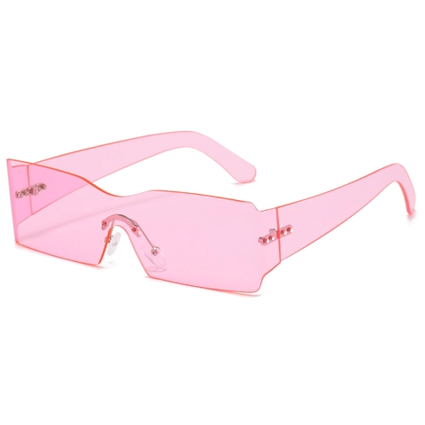 Randloze Uit Eén Stuk Schild Zonnebril PC UV400 Bescherming Y2K Mode Trendy Outdoor Party Brillen Vrouwen Mannen